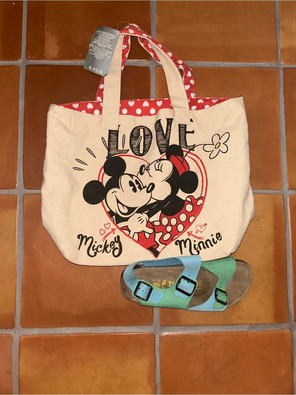Mickey and Minnie Mouse Canvas Tote Bag